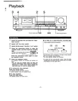 Preview for 8 page of Technics RS-B965 Operating Instructions Manual