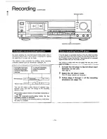 Preview for 14 page of Technics RS-B965 Operating Instructions Manual