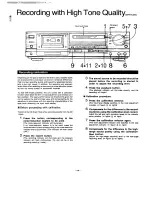 Preview for 16 page of Technics RS-B965 Operating Instructions Manual