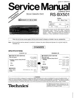 Technics RS-BX501 - SERVICE Service Manual preview