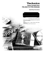 Preview for 1 page of Technics RS-BX646 Operating Instructions Manual