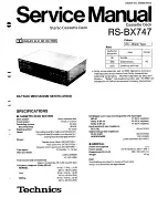 Preview for 1 page of Technics RS-BX747 Service Manual