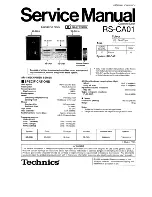 Technics RS-CA01 Service Manual preview