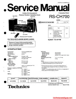 Technics RS-CH700 Service Manual preview