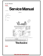 Preview for 1 page of Technics RS-DV250 Service Manual