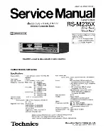 Preview for 1 page of Technics RS-M235X Service Manual