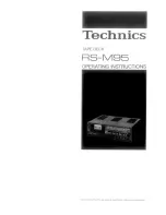 Technics RS-M95 Operating Instructions Manual preview