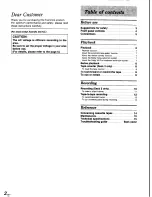 Preview for 2 page of Technics RS-TR252 Operating Instructions Manual