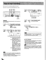 Preview for 12 page of Technics RS-TR252 Operating Instructions Manual