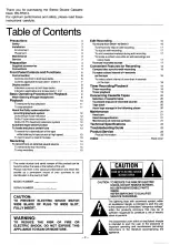 Предварительный просмотр 2 страницы Technics RS-TR313 Operating Instructions Manual