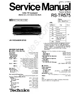 Preview for 1 page of Technics RS-TR575 Service Manual