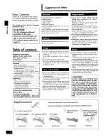 Preview for 2 page of Technics RS-TR575M2 Operating Instructions Manual