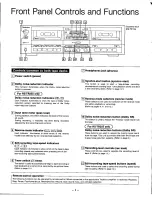 Preview for 6 page of Technics RSTR155 - DUAL CASS RECORDER Operating Instructions Manual