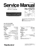 Technics RSTR272 - DUAL CASS. RECORDER Service Manual preview