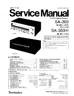 Technics SA-303 Service Manual preview