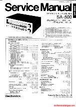 Preview for 1 page of Technics SA-500 (D) Service Manual