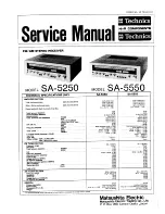 Предварительный просмотр 1 страницы Technics SA-5250 Service Manual