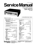 Preview for 1 page of Technics SA-5570 Service Manual