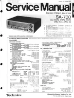 Предварительный просмотр 2 страницы Technics SA-700 - service Service Manual