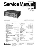 Preview for 1 page of Technics SA-80 Service Manual