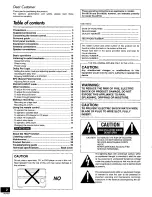 Предварительный просмотр 2 страницы Technics SA-AX530 Operating Instructions Manual