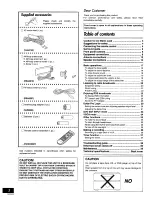 Preview for 2 page of Technics SA-AX7 Operating Instructions Manual