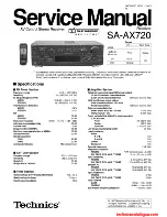 Technics SA-AX720 Service Manual preview