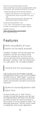 Preview for 3 page of Technics SA-C600 Owner'S Manual