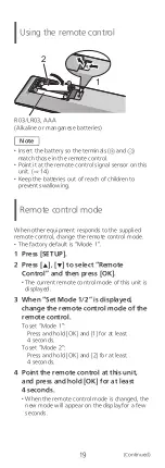 Preview for 19 page of Technics SA-C600 Owner'S Manual