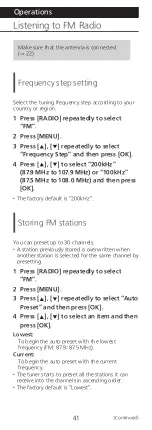 Preview for 41 page of Technics SA-C600 Owner'S Manual