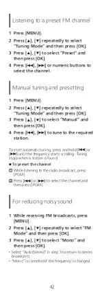 Preview for 42 page of Technics SA-C600 Owner'S Manual