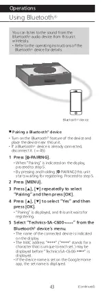 Preview for 43 page of Technics SA-C600 Owner'S Manual