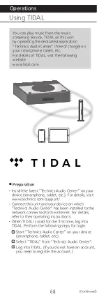 Предварительный просмотр 68 страницы Technics SA-C600 Owner'S Manual