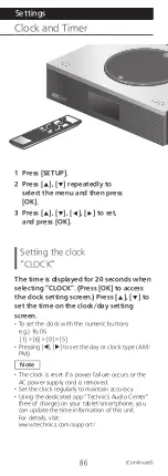 Preview for 86 page of Technics SA-C600 Owner'S Manual