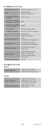 Предварительный просмотр 114 страницы Technics SA-C600 Owner'S Manual