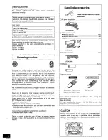 Предварительный просмотр 2 страницы Technics SA-DA10 Operating Instructions Manual