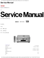 Предварительный просмотр 1 страницы Technics SA-DA10 Service Manual