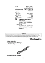 Preview for 3 page of Technics SA-DV290EE Service Manual