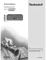 Preview for 1 page of Technics SA-DX1050 Operating Instructions Manual