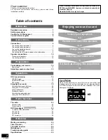 Preview for 2 page of Technics SA-DX1050 Operating Instructions Manual