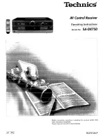 Technics SA-DX750 Operating Instructions Manual preview