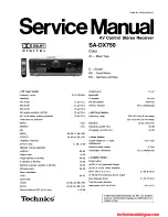 Preview for 1 page of Technics SA-DX750 Service Manual