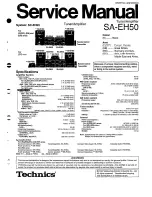 Preview for 1 page of Technics SA-EH50 Service Manual