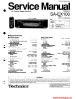 Предварительный просмотр 1 страницы Technics SA-EX100 Service Manual