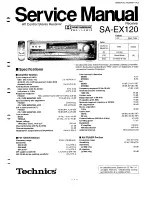 Предварительный просмотр 1 страницы Technics SA-EX120 Service Manual