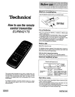 Preview for 25 page of Technics SA-EX300 Operating Instructions Manual