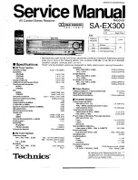 Preview for 1 page of Technics SA-EX300 Service Manual