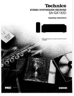 Предварительный просмотр 1 страницы Technics SA-GX130D Operating Instructions Manual