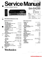 Предварительный просмотр 1 страницы Technics SA-GX230 Service Manual