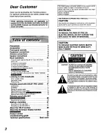 Preview for 2 page of Technics SA-GX290 Operating Instructions Manual